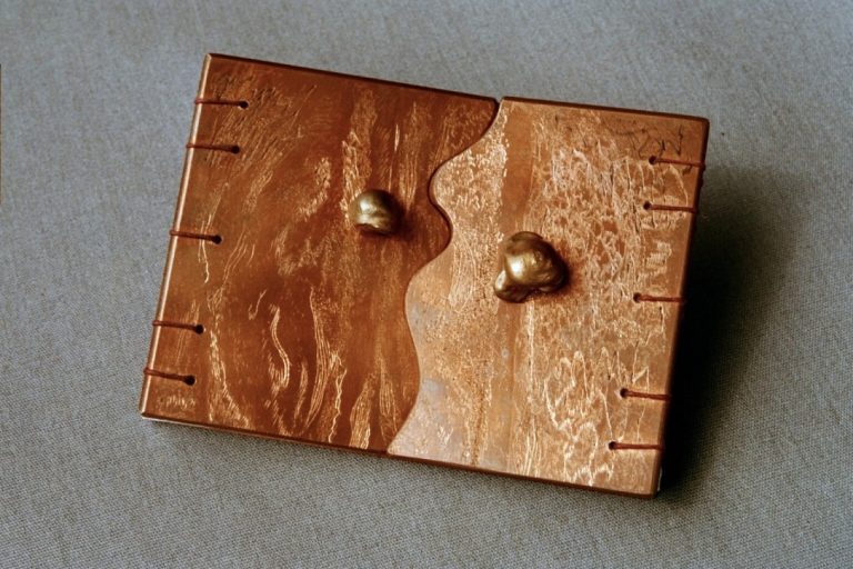 Two Door copper Coptic Book front view