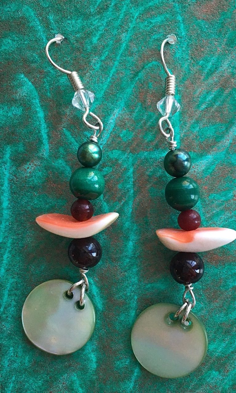Earrings green